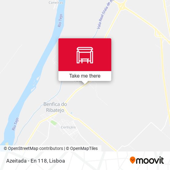 Azeitada - En 118 mapa