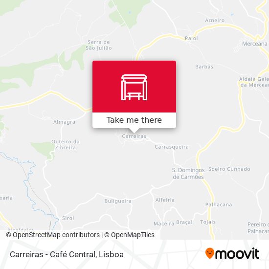 Carreiras - Café Central map