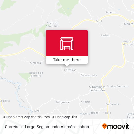 Carreiras - Largo Segismundo Alarcão mapa