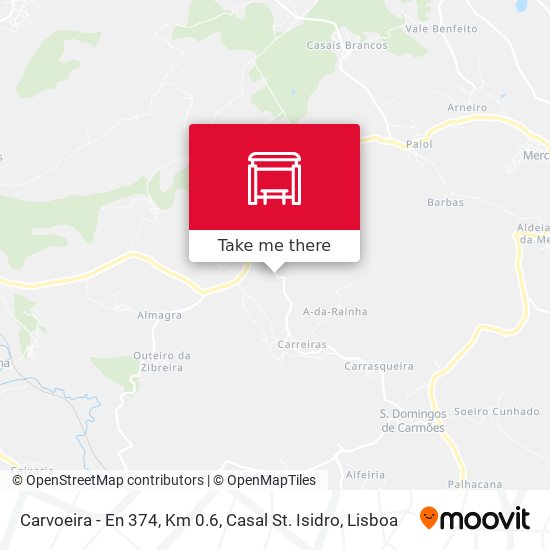 Carvoeira - En 374, Km 0.6, Casal St. Isidro map