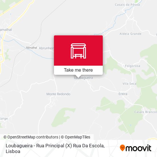 Loubagueira - Rua Principal (X) Rua Da Escola mapa