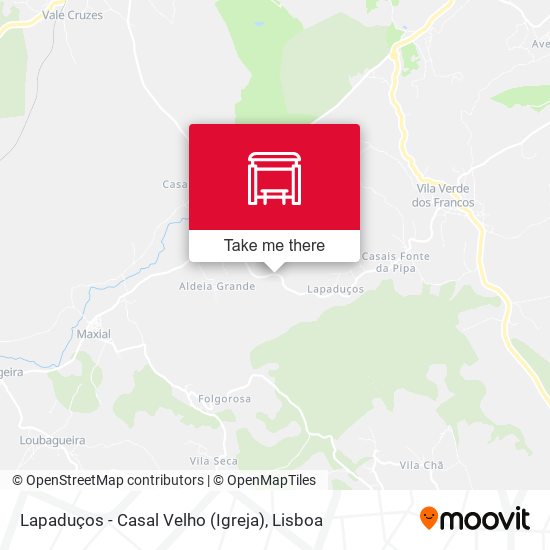 Lapaduços - Casal Velho (Igreja) map