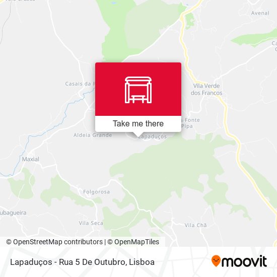 Lapaduços - Rua 5 De Outubro map