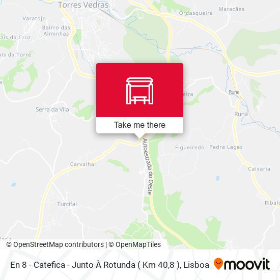 En 8 - Catefica - Junto À Rotunda ( Km 40,8 ) mapa