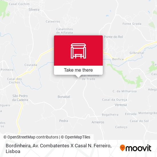 Bordinheira, Av. Combatentes X Casal N. Ferreiro mapa