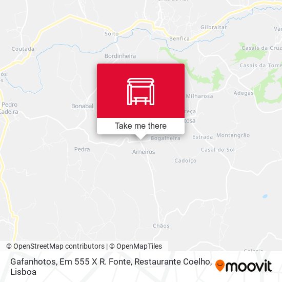 Gafanhotos, Em 555 X R. Fonte, Restaurante Coelho mapa