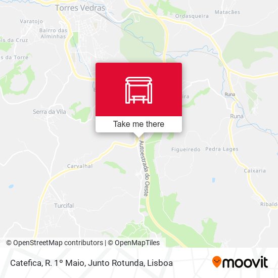 Catefica, R. 1º Maio, Junto Rotunda map