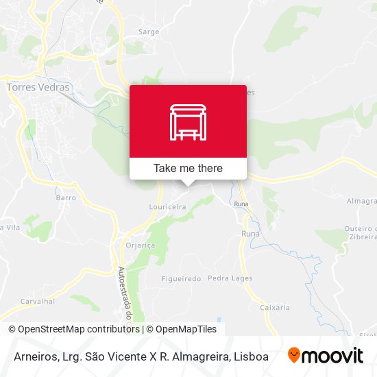 Arneiros, Lrg. São Vicente X R. Almagreira mapa