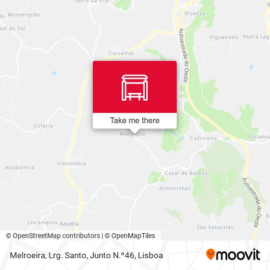 Melroeira, Lrg. Santo, Junto N.º46 mapa