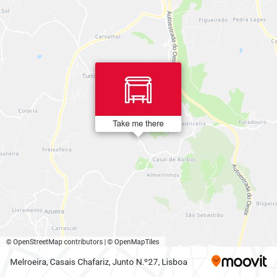 Melroeira, Casais Chafariz, Junto N.º27 map