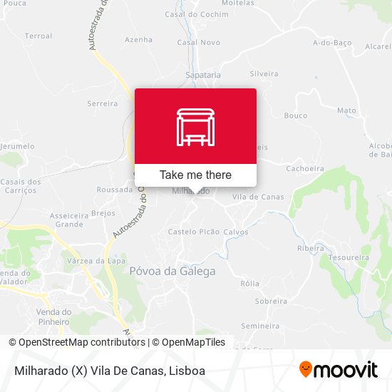 Milharado (X) Vila De Canas map