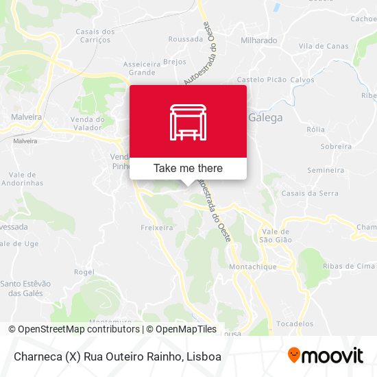 Charneca (X) Rua Outeiro Rainho map