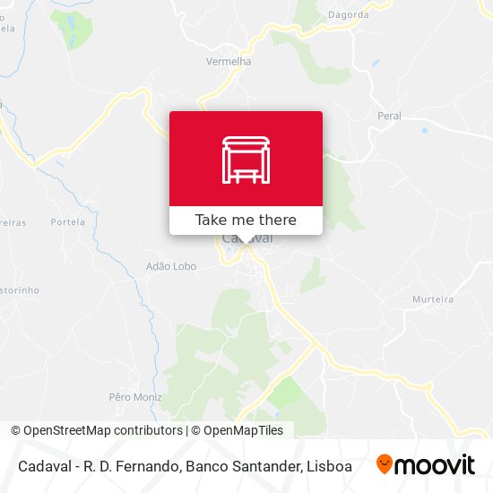 Cadaval - R. D. Fernando, Banco Santander mapa