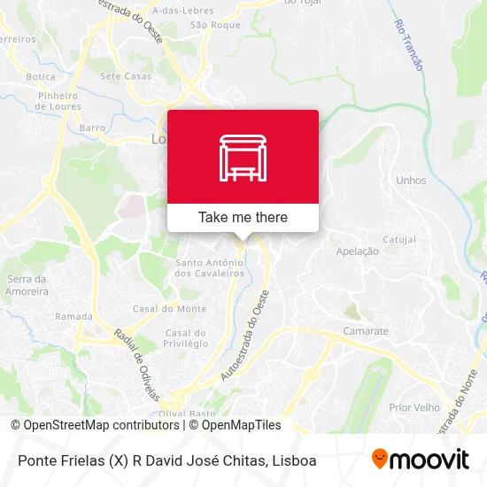 Ponte Frielas (X) R David José Chitas map