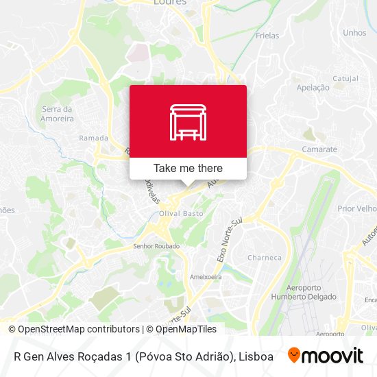 R Gen Alves Roçadas 1 (Póvoa Sto Adrião) mapa