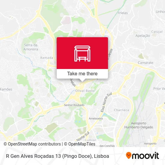 R Gen Alves Roçadas 13 (Pingo Doce) map