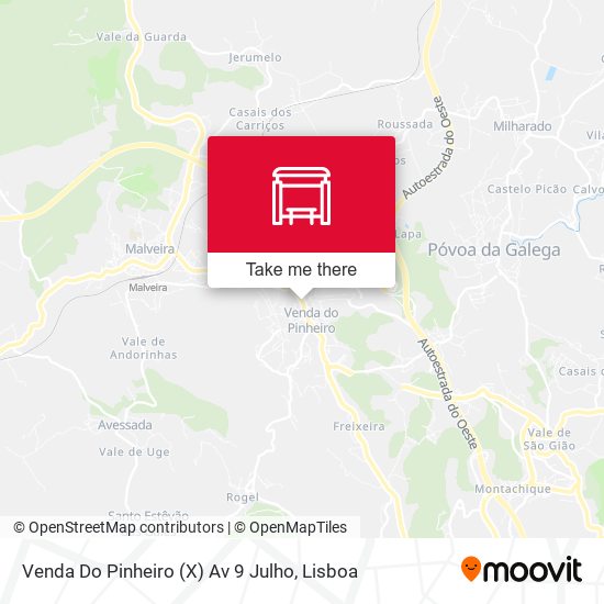 Venda Do Pinheiro (X) Av 9 Julho mapa