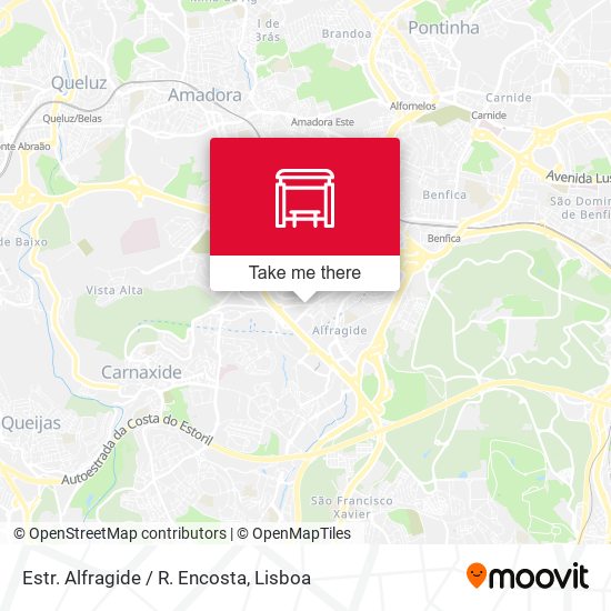 Estr. Alfragide / R. Encosta mapa