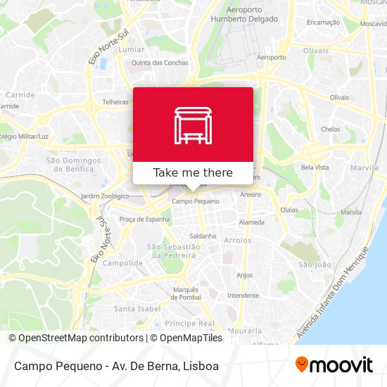 Campo Pequeno - Av. De Berna mapa