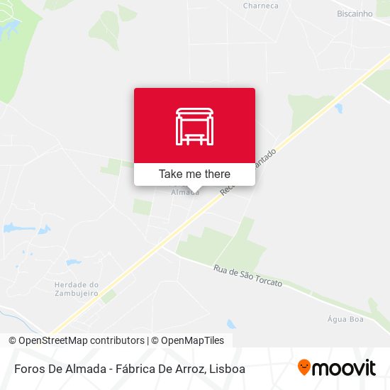 Foros De Almada - Fábrica De Arroz map