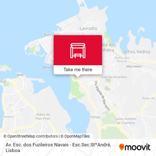 Av. Esc. dos Fuzileiros Navais - Esc.Sec.StºAndré mapa