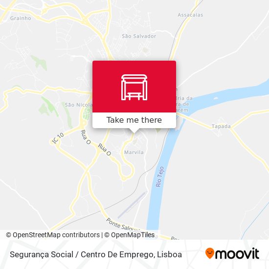 Segurança Social / Centro De Emprego mapa