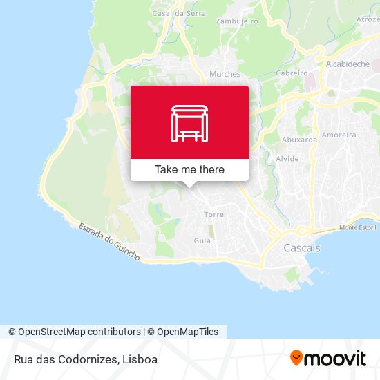 Rua das Codornizes mapa