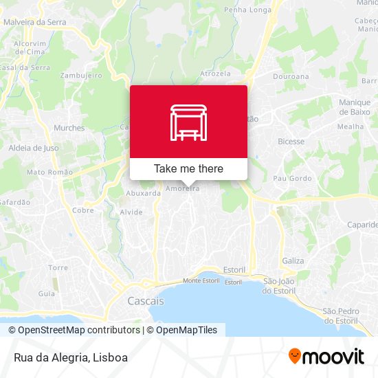 Rua da Alegria mapa