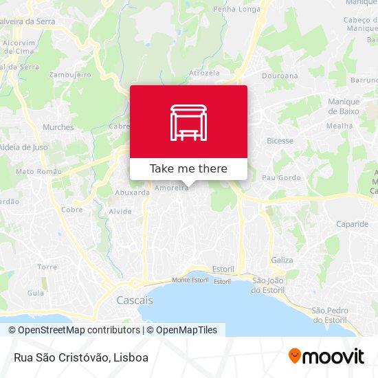 Rua São Cristóvão mapa