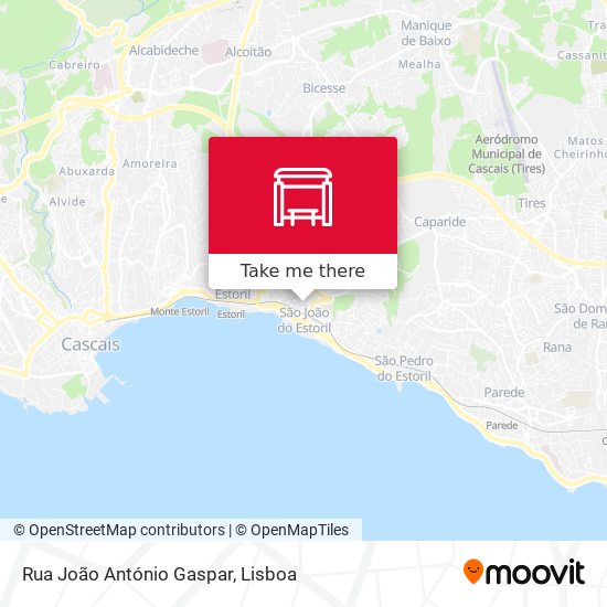 Rua João António Gaspar mapa