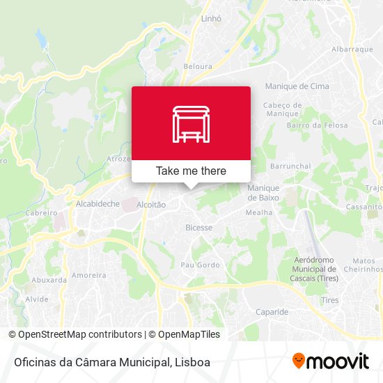 Oficinas da Câmara Municipal mapa