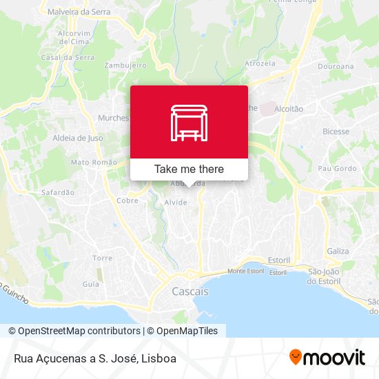 Rua Açucenas a S. José mapa