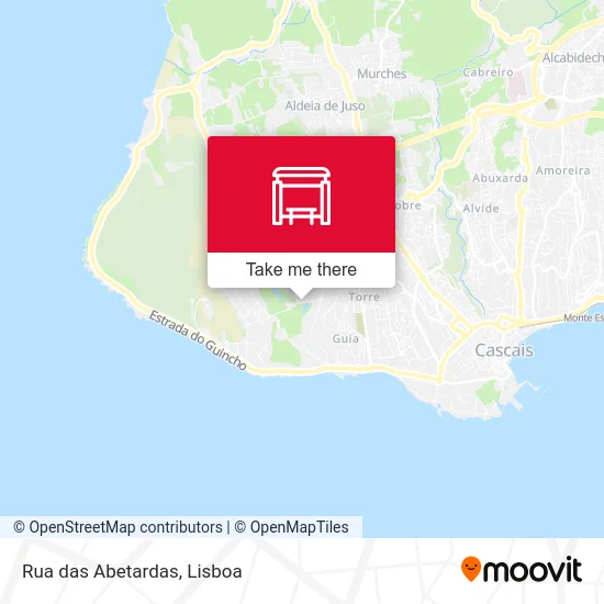 Rua das Abetardas map