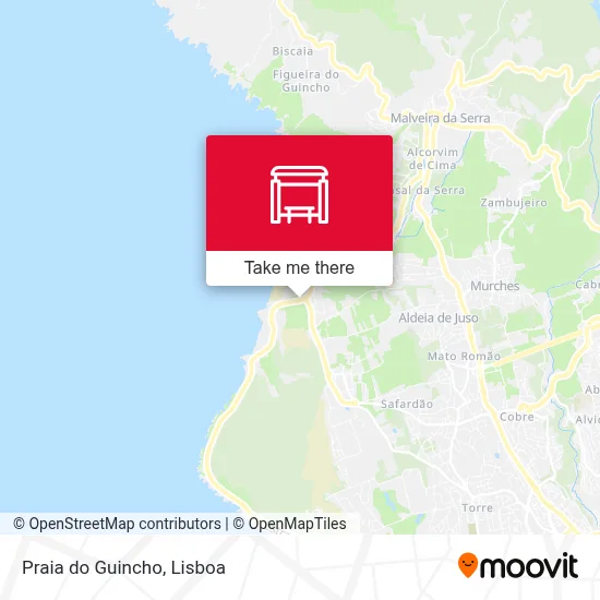 Praia do Guincho map