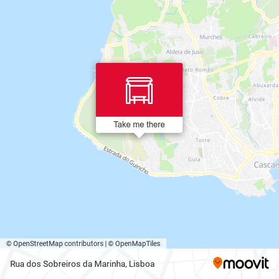 Rua dos Sobreiros da Marinha mapa