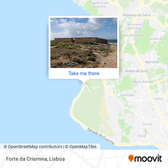 Forte da Crismina mapa