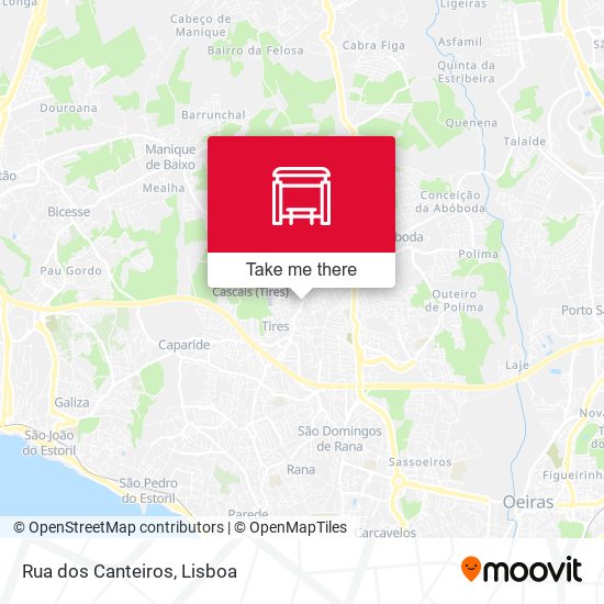 Rua dos Canteiros mapa