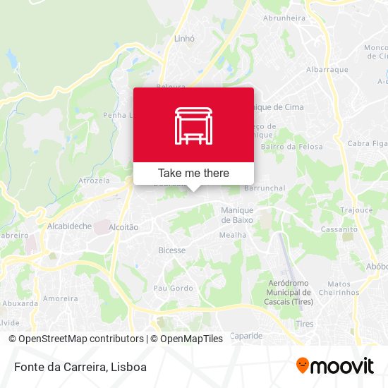 Fonte da Carreira map