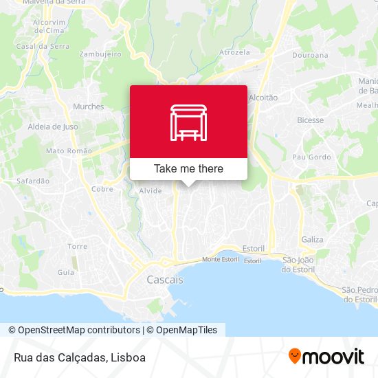 Rua das Calçadas mapa