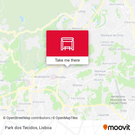 Park dos Tecidos map