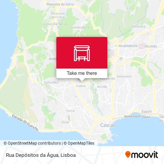 Rua Depósitos da Água mapa