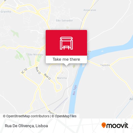 Rua De Olivença mapa