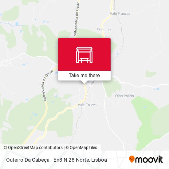 Outeiro Da Cabeça - En8 N.28 Norte mapa