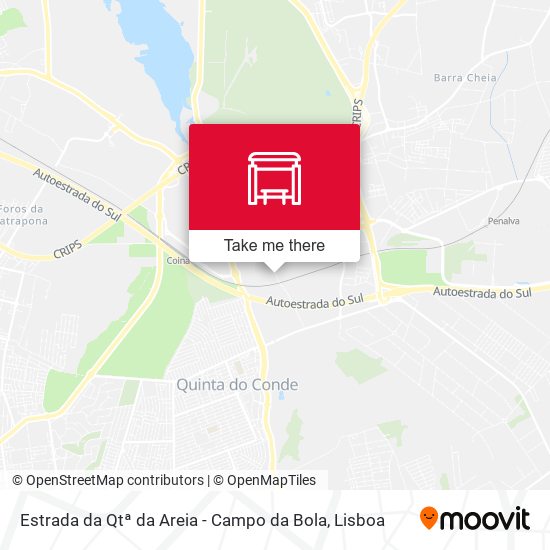 Estrada da Qtª da Areia - Campo da Bola map