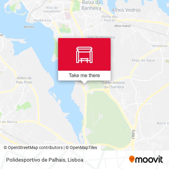 Polidesportivo de Palhais map