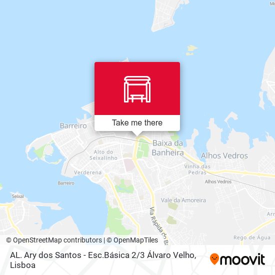 AL. Ary dos Santos - Esc.Básica 2 / 3 Álvaro Velho map