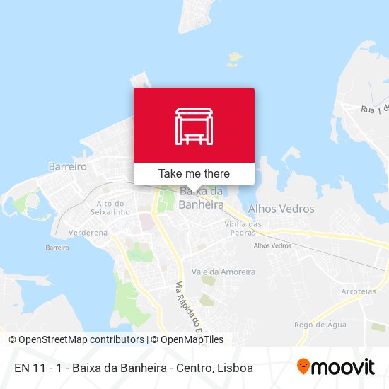 EN 11 - 1 - Baixa da Banheira - Centro map