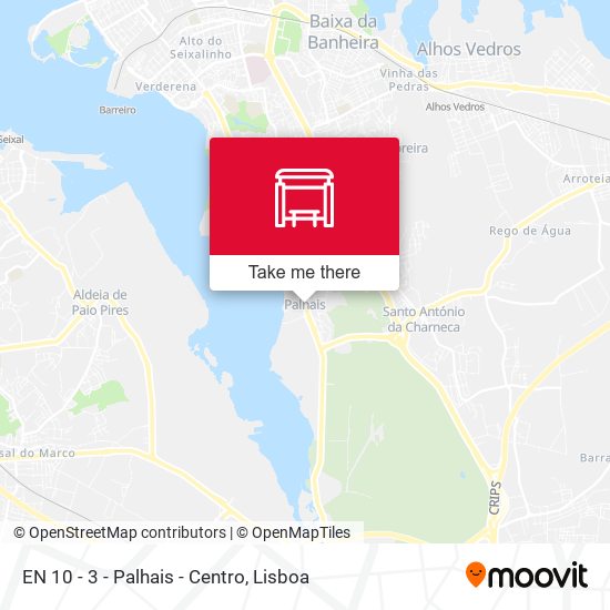 EN 10 - 3 - Palhais - Centro mapa