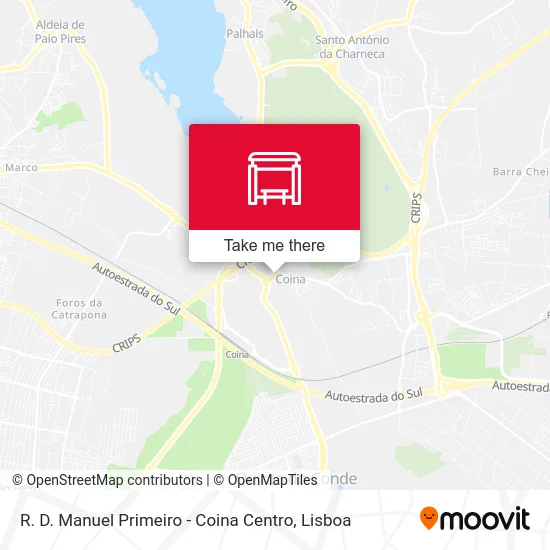 R. D. Manuel Primeiro - Coina Centro map