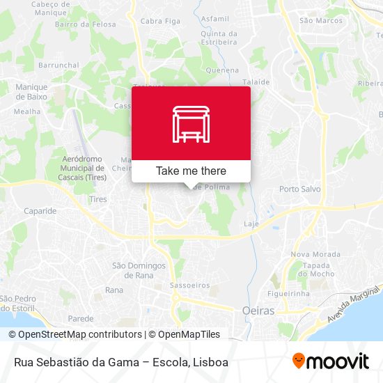 Rua Sebastião da Gama – Escola mapa